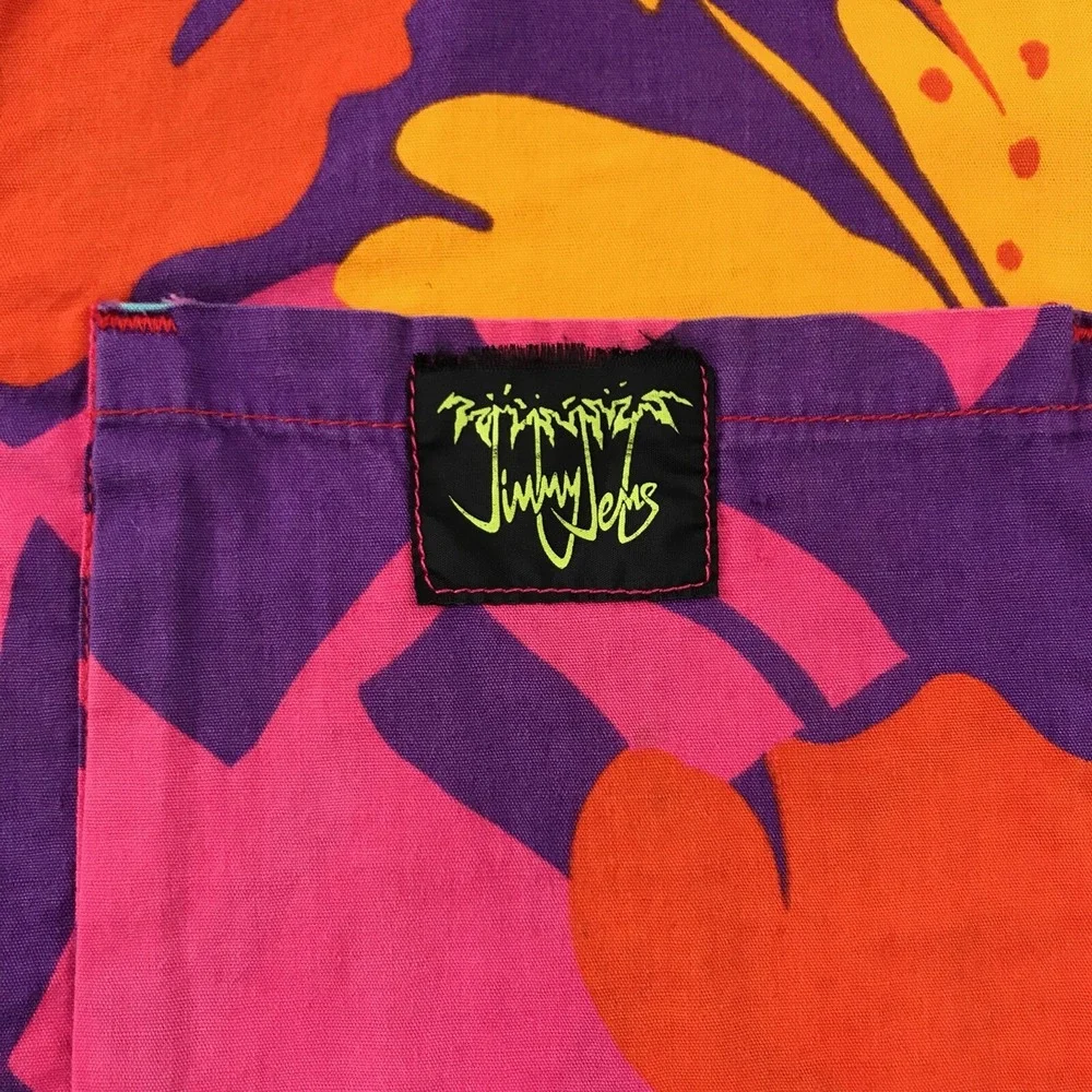 Vintage Made In USA Jimmy Jems Hawaiian Button Down Shirt Size Small